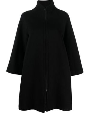 Gianluca Capannolo Wool Blend Oversized Coat - Black