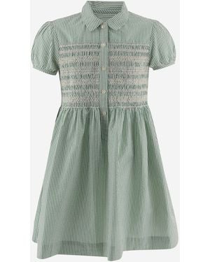 Polo Ralph Lauren Cotton Dress Smocked Body - Green