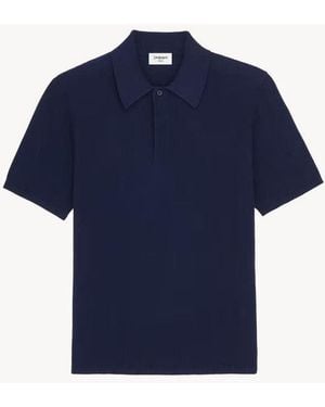 Saint Laurent Saint Laurent Knit Collar Polo - Blue