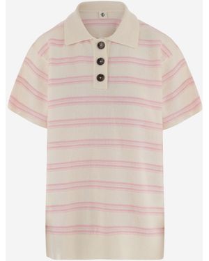 THE GARMENT T-Shirt Striped Wool-Cashmere T-Shirts & Jerseys - Natural