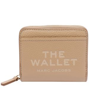 Marc Jacobs The Leather Mini Compact Wallet - Natural