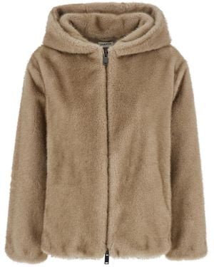 P.A.R.O.S.H. P.A.R.O..H. Jacket Fabric Coat - Natural