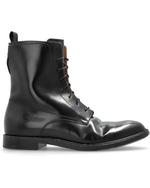 Maison Margiela Leather Ankle Boots - Black