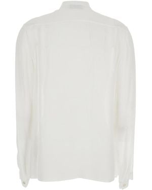 Tory Burch Viscose Blouse With Pussybow Collar - White