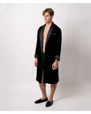 Larusmiani Robe William Velvet - Black