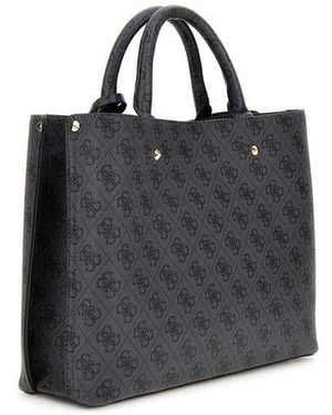 Guess Satchel Bag Polyurethane Satchel-Bags - Black