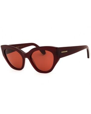 Ferragamo Ferragamo Sf1107S Cat-Eye Sunglasses — Burgundy - Black