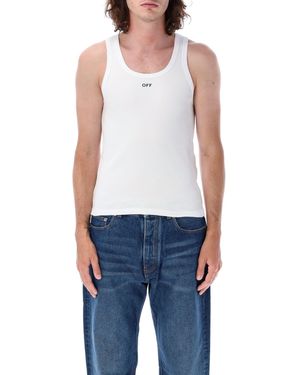 Off-White c/o Virgil Abloh Off- Off Stamp Ribbed Tank Top - Blue