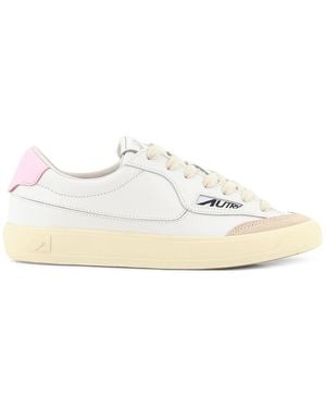 Autry Windscape Leather Trainers With Suede Insert - White