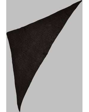 Alysi Triangular Knit Scarf Merino Wool - Black
