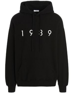 1989 STUDIO Logo Hoodie Cotton Sweatshirt - Black