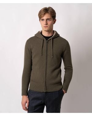Larusmiani Zippered Cashmere Sweatshirt Bruges Maglieria Dis/Lav Pesante - Brown