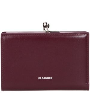 Jil Sander Leather Wallet - Purple