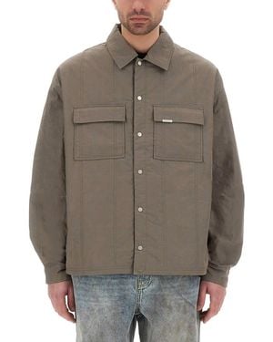 Represent Quilted Overshirt - Gray