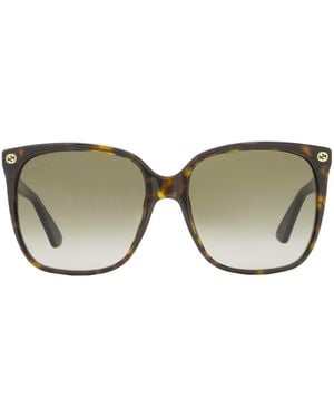 Gucci Square Sunglasses Gg0022S 003 57Mm 0022 Plastic (Acetate) - Black