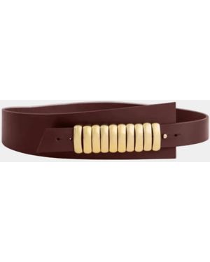 FEDERICA TOSI Big Bold Belt Wine - Brown