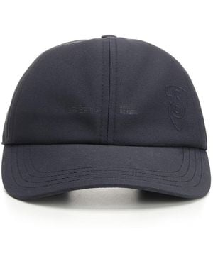 Burberry Check Detail Baseball Hat - Blue