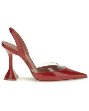 AMINA MUADDI Red Goatskin High Heel Pumps