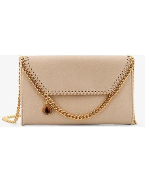 Stella McCartney Falabella Wallet Shaggy Deer Crossbody Bag - Natural