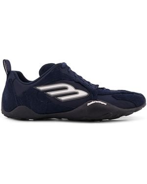Balenciaga Monday Ultra Trainers With Velvet Inserts - Blue