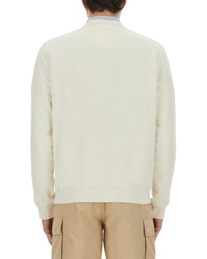 Woolrich Woolrich Logo Cotton Sweatshirt - Natural
