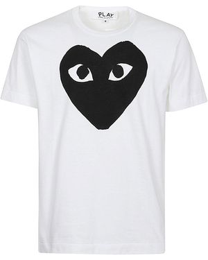 Comme des Garçons Logo-Heart Print T-Shirt - Black