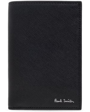 Paul Smith Leather Wallet With Logo - Black