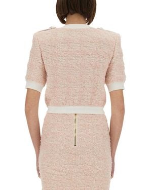 Balmain Balmain Tweed Cardigan - White