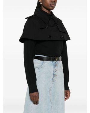 Burberry Cotton Trench Cape - Black