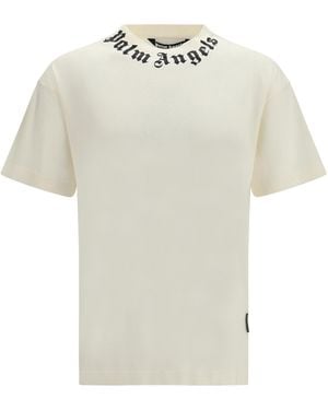 Palm Angels Logo Crewneck T-Shirt - White