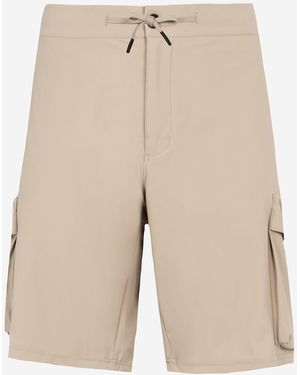 Mc2 Saint Barth Technic Fabric Bermuda Shorts Deck - Natural