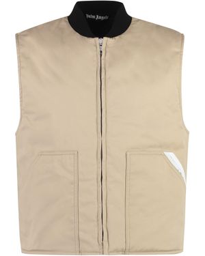 Palm Angels Padded Field Vest For Fw23 - Natural