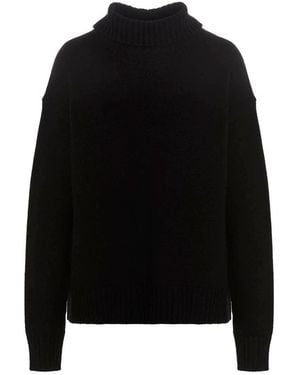 Jil Sander Cashmere Blend Turtleneck Sweater - Black