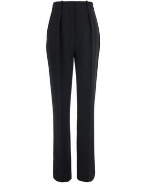 Elisabetta Franchi Pants Crepe Technical Fabric - Black
