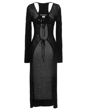 ANDREADAMO Openwork Long Cardigan Jumper, Cardigans - Black