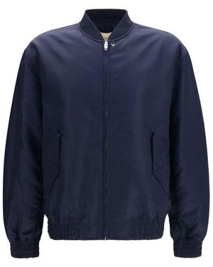 Valentino Garavani Blue Polyamide Bomber