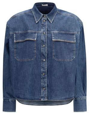 Brunello Cucinelli Blue Denim Shirt