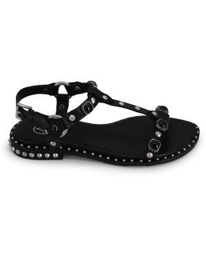 Ash Flat Shoes Leather - Black