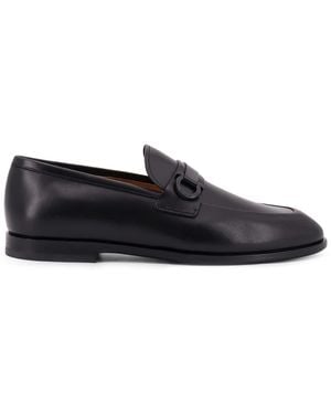 Ferragamo Florio Leather Loafers - Black