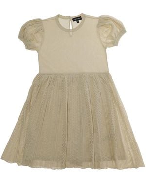 Emporio Armani Girls Dress, Viscose Blend - Natural