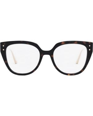 Dior Eyeglasses Square Full Rim, Havana- Frame And Clear Demo Lens Missob4I2200 - Brown