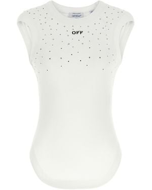 Off-White c/o Virgil Abloh Top Swarowski Tops - White