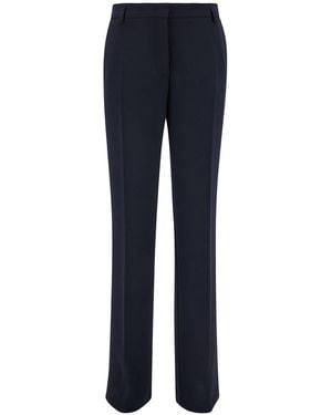Le Plain Straight Pants With Concealed Closure - Blue