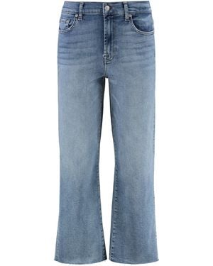 7 For All Mankind Cropped Jeans Alexa Cotton - Blue