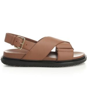 Marni Leather Footbed - Brown