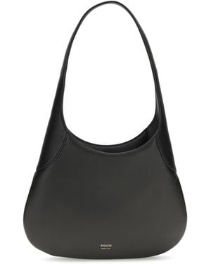 KHAITE Small Joan Hobo Shoulder Bag Calf Leather Bos Taurus - Black