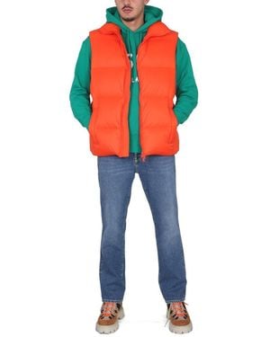 MSGM Msgm Logo High Neck Vest - Blue