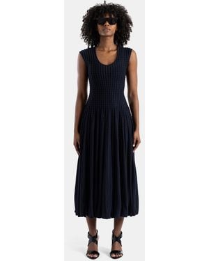 Maison AlaïA Flared Pleated Dress - Black