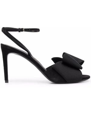 Ferragamo 95Mm Vara-Bow Detail Sandals - Black
