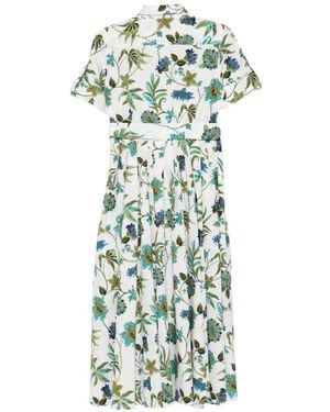 Fay Printed Cotton Chemisier Dress - Green